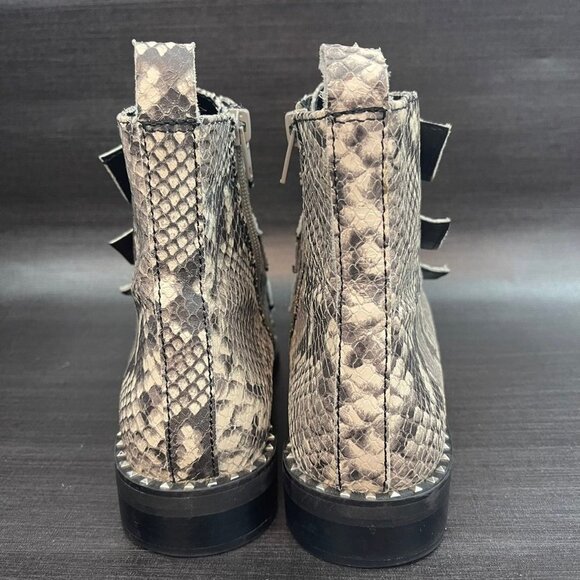 Steve Madden ReCharge Ankle Boots Booties Buckle slip on snake print shoes - Picture 7 of 11